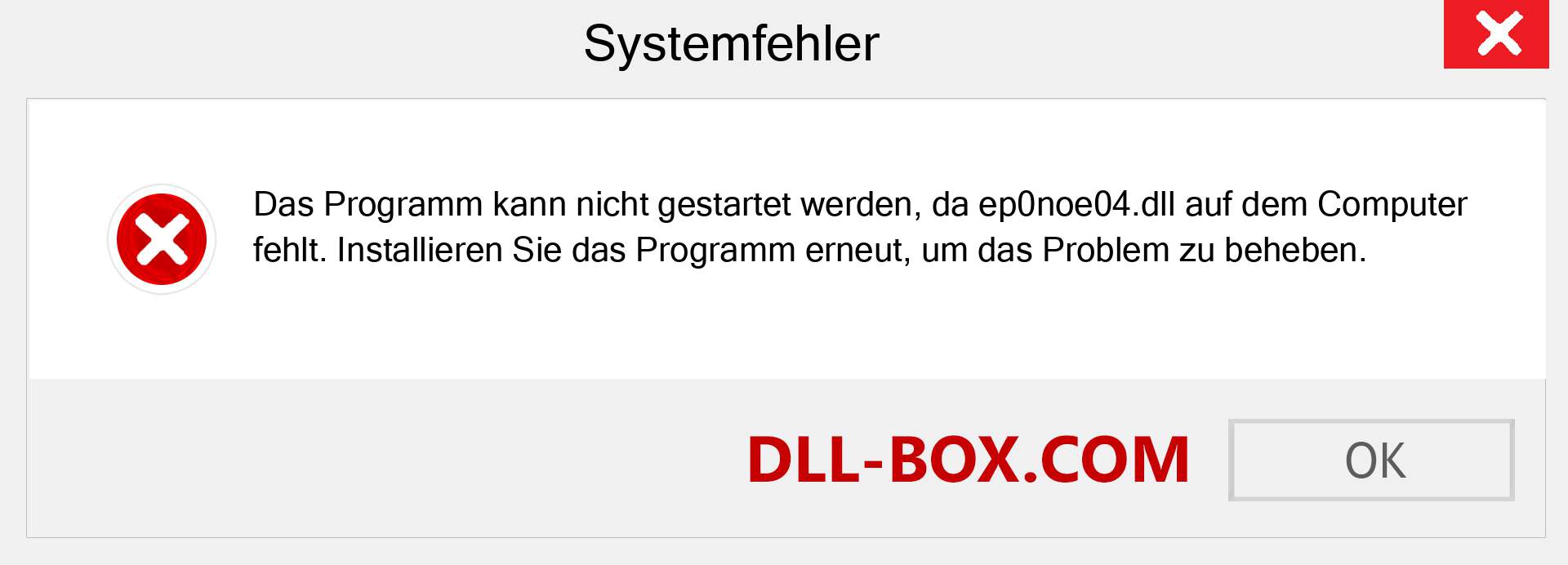 ep0noe04.dll-Datei fehlt?. Download für Windows 7, 8, 10 - Fix ep0noe04 dll Missing Error unter Windows, Fotos, Bildern